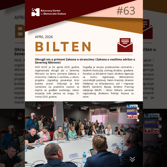 Bilten #63/26 april